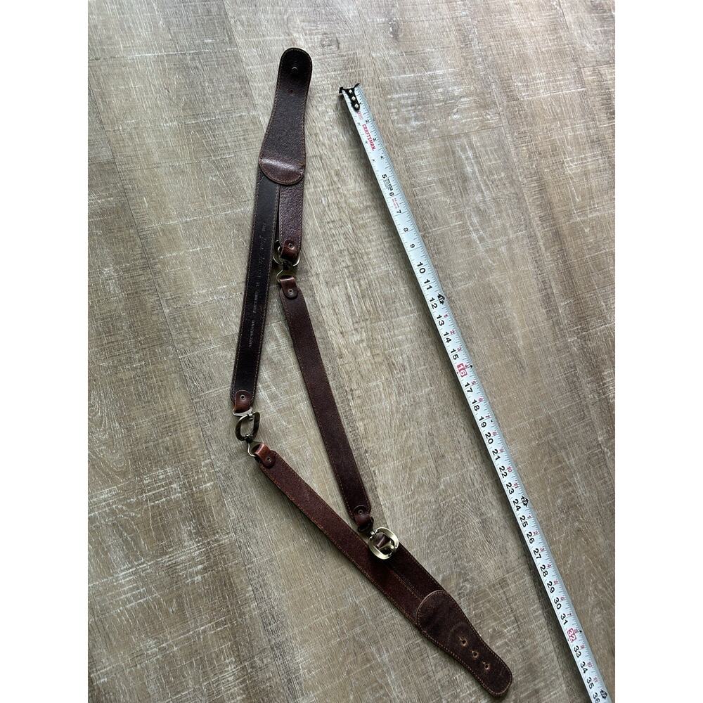 Vintage Gina Firenze XL Genuine Leather Horsebit Belt Brown Equestrian - Picture 4 of 12